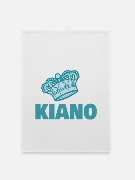 Geschenk für Kiano - Organic Geschirrtuch - Weiß - Vorne
