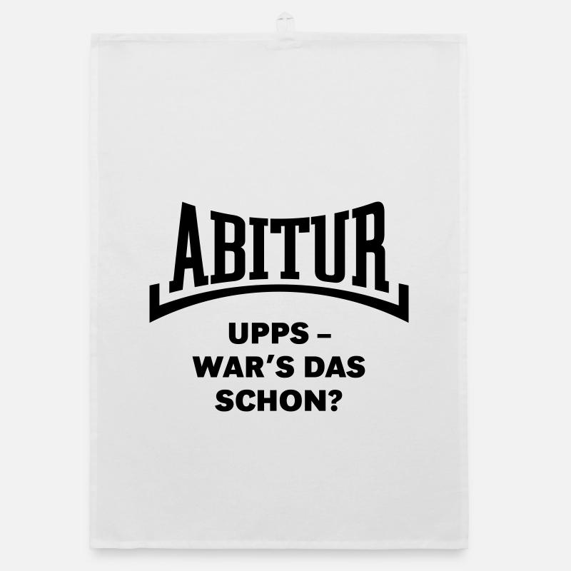Abitur: Upps – War’s Das Schon? (Konkav / Black) Organic Geschirrtuch