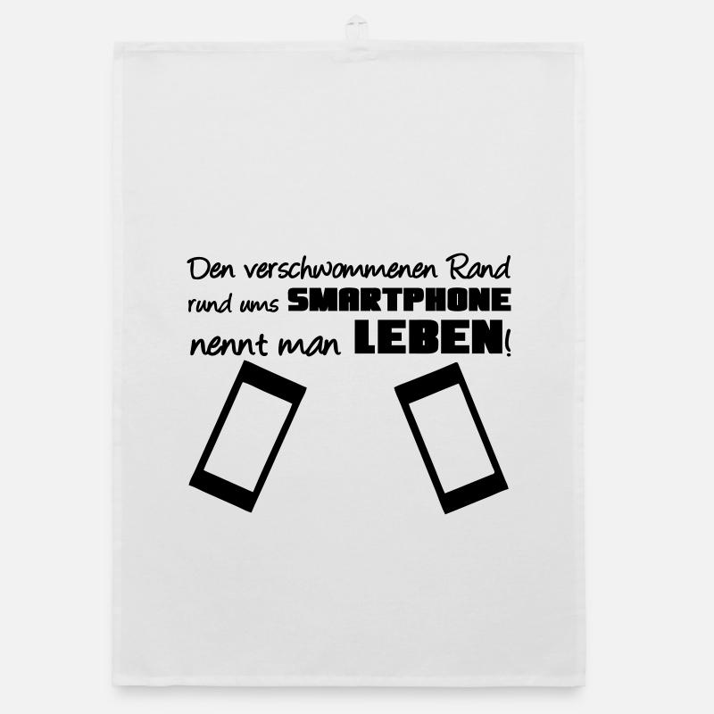 Smartphone Spruch Handy Nerd Geschenk lustig Organic Geschirrtuch