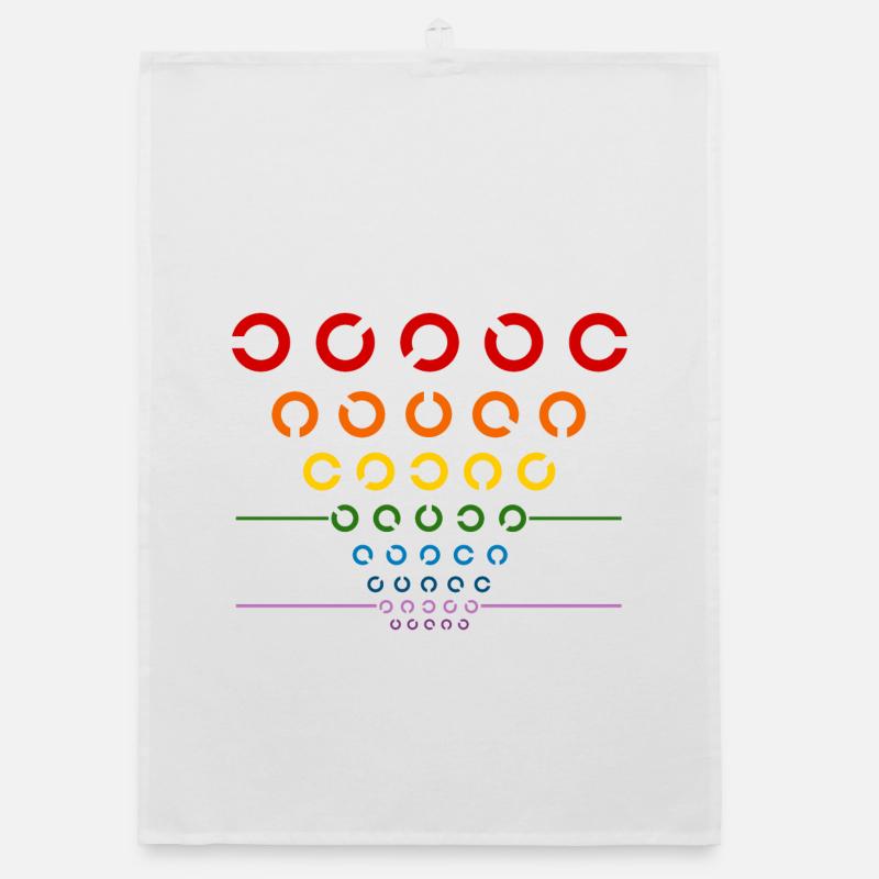Regenbogen Sehtest Organic Geschirrtuch