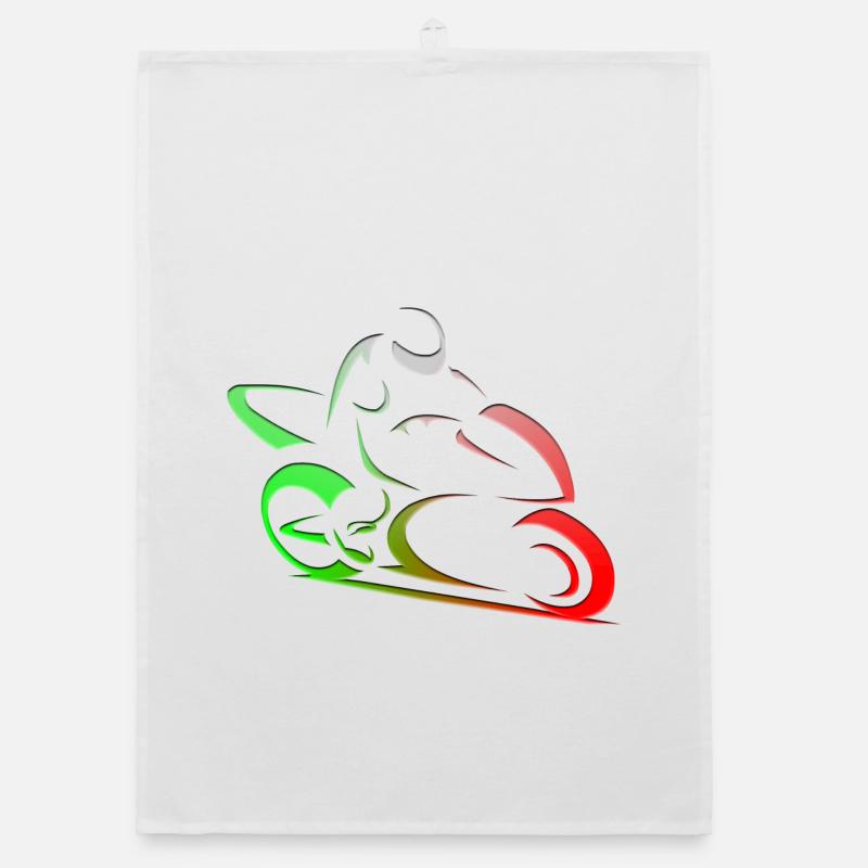 Italy motorcycle biker Organic dish towel