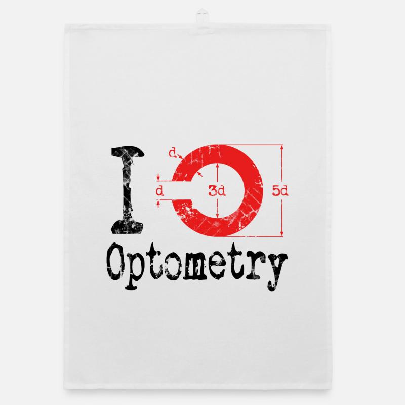 I love Optometry Optometrist - Organic Geschirrtuch - Weiß