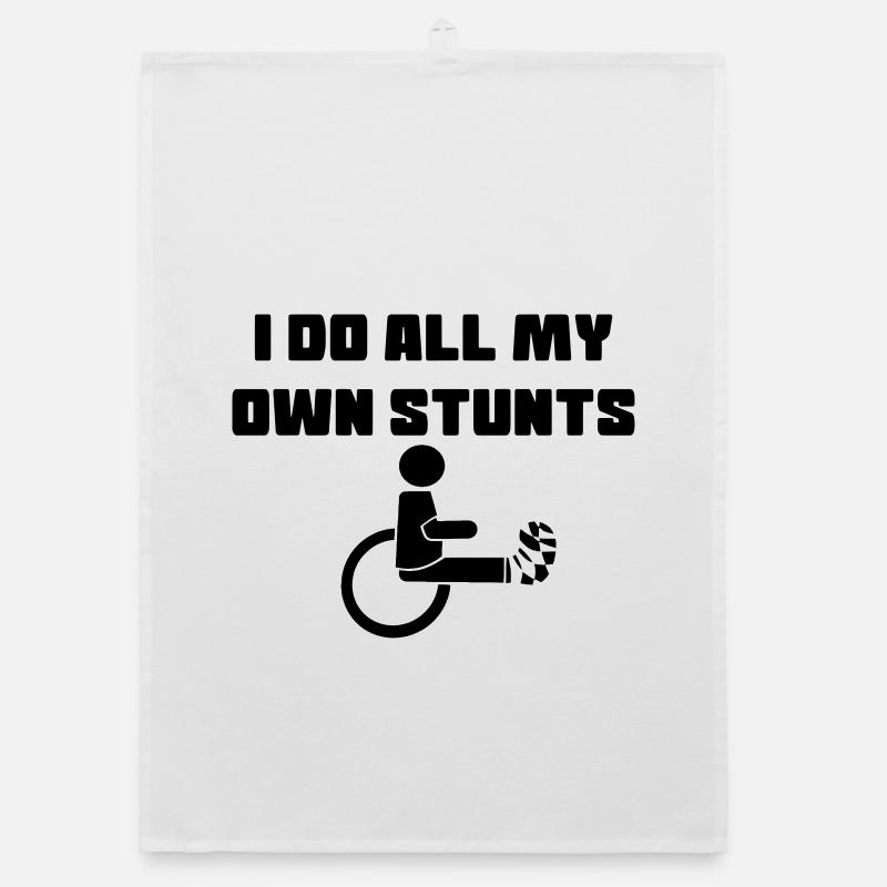 Rollstuhlfahrer mit Bein in Gips # Organic Geschirrtuch