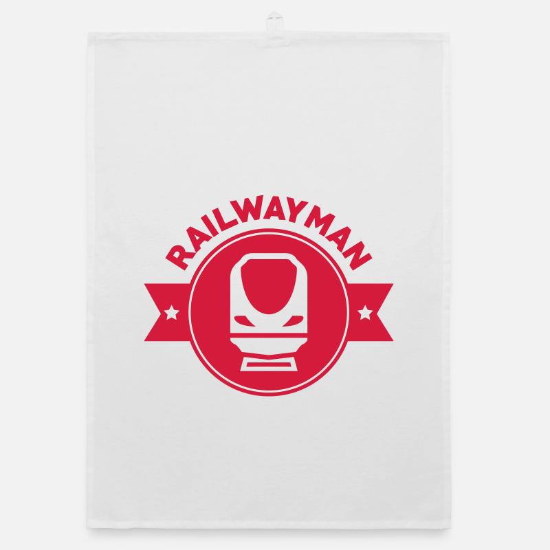 Eisenbahner / Eisenbahnen / Eisenbahn / Bahn Organic Geschirrtuch