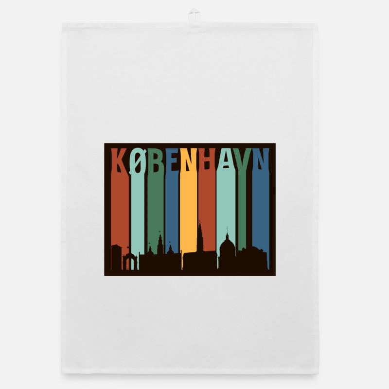 Silhouette du bloc de couleur de Copenhague Torchon bio