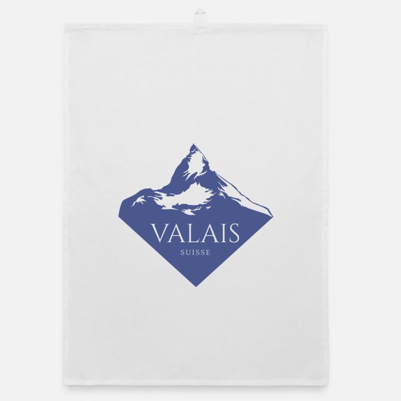 Valais Switzerland Alps Design Organic dish towel