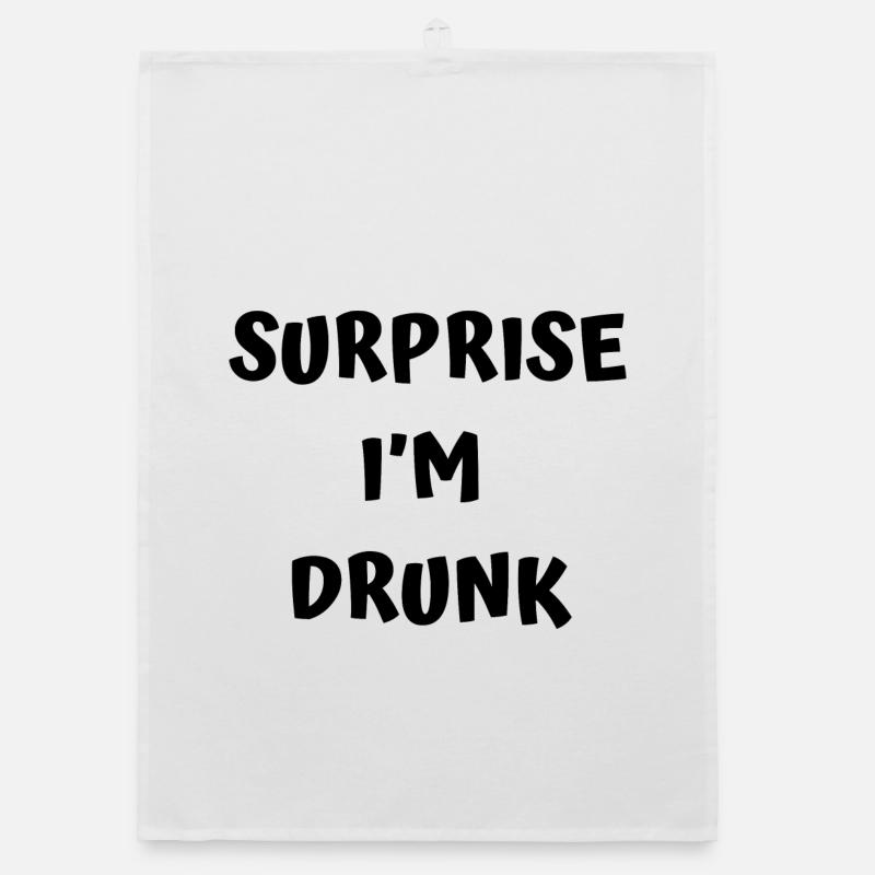 Funny drunk text Organic dish towel