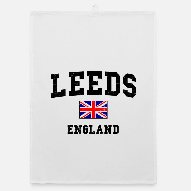 Conception du drapeau de Leeds, Angleterre Torchon bio
