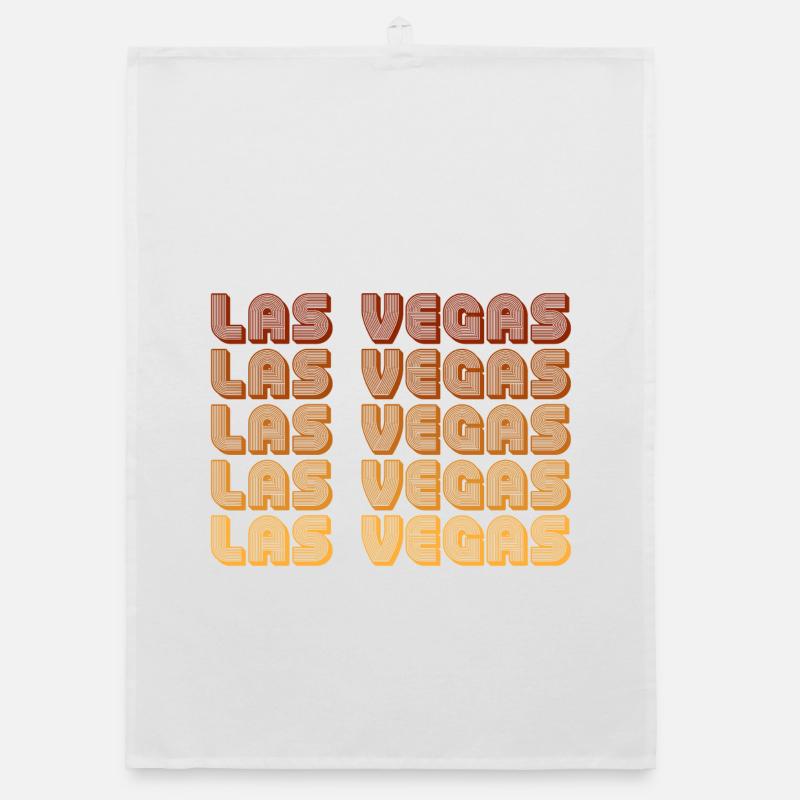 Las Vegas Retro Gradient Grid Organic Geschirrtuch