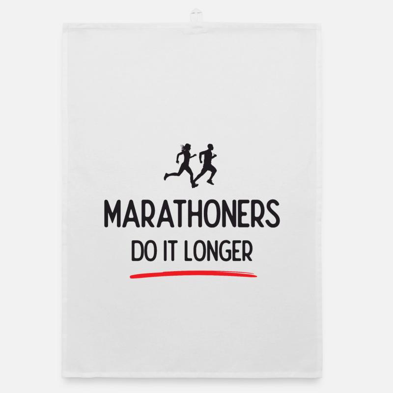 Marathoners Do It Longer Organic dish towel