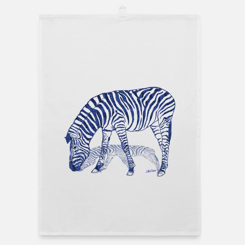 Zebra with zebra shadow Organic dish towel