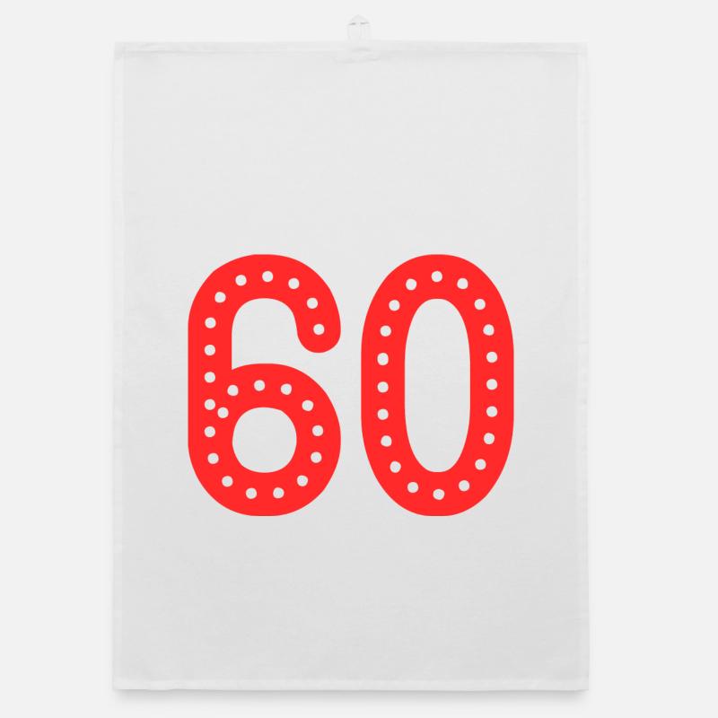 60. 60 ANS. 60e ANNIVERSAIRE. ANNIVERSAIRE 60 ANS. Torchon bio