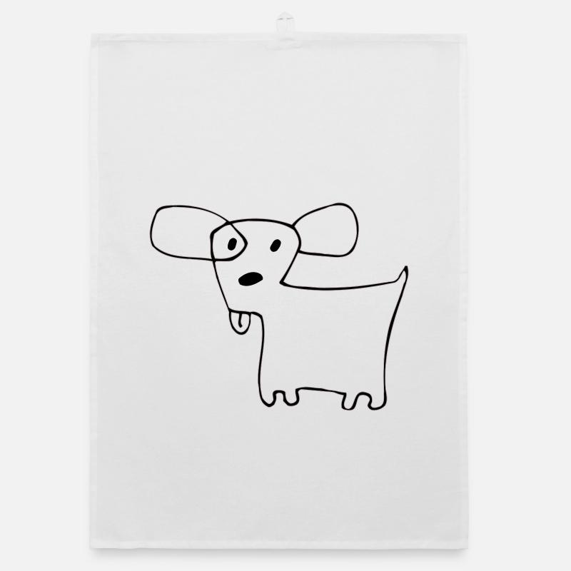 02 Doggie Shorts Organic dish towel