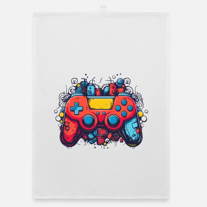 Vintage Gaming Controller Organic dish towel