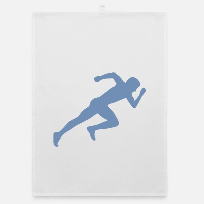 Minimalist Silhouette Sprinter Sprint Racing Organic dish towel