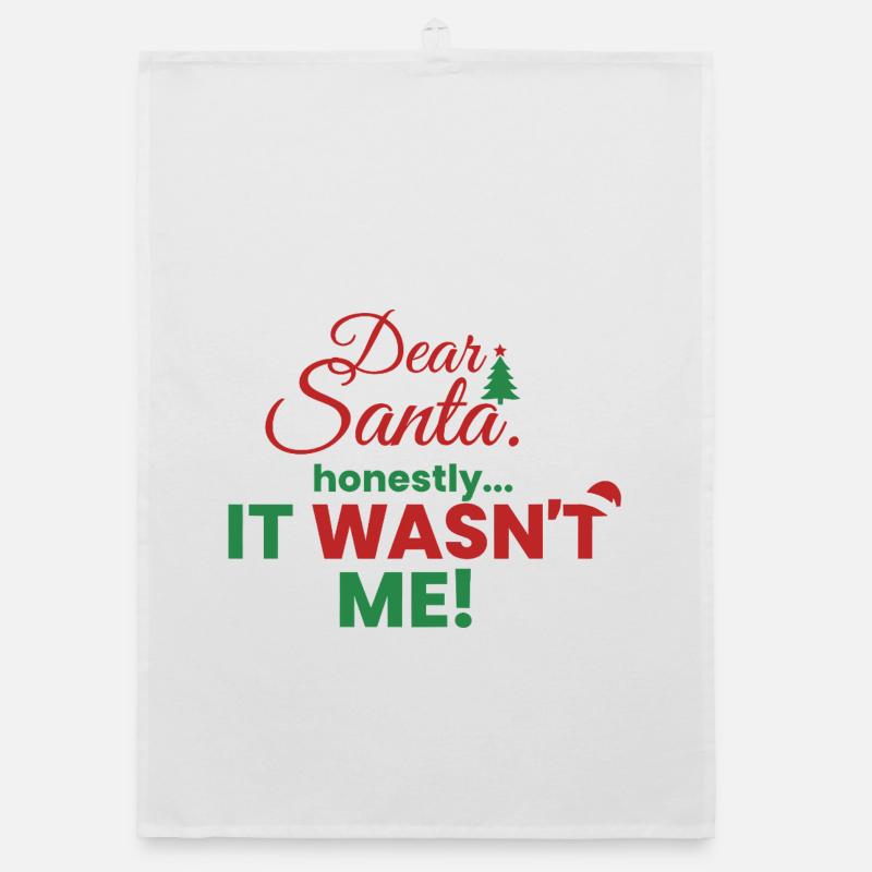 Dear Santa – Ehrlich, ich war’s nicht! - Organic Geschirrtuch - Weiß