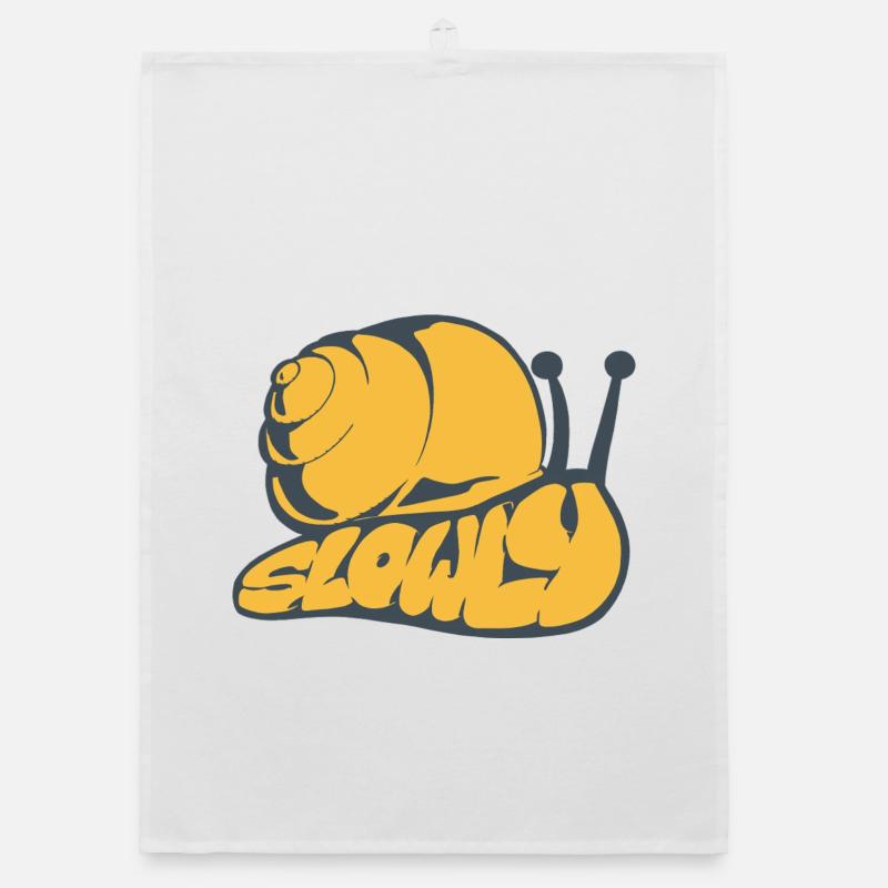 Langsam ein gezogenes Wort Organic Geschirrtuch