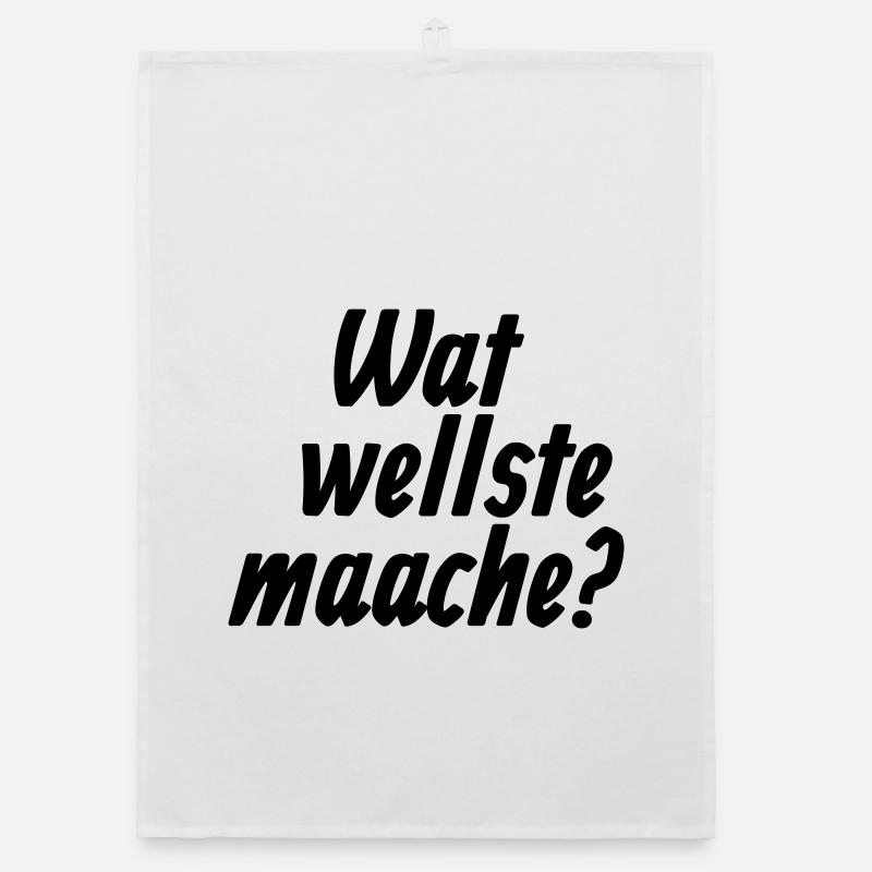 Wat wellste maache? - Et Kölsche Jrundjesetz §7 - Organic Geschirrtuch - Weiß