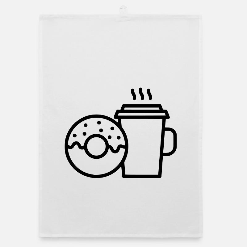 Donut und Kaffee Becher Organic Geschirrtuch