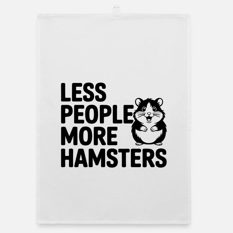 Dicton drôle de hamster : Moins de gens - Plus de drague Torchon bio