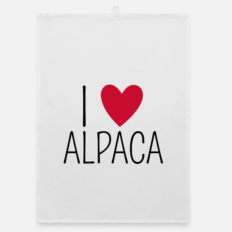 I LOVE ALPACA - Design Organic dish towel