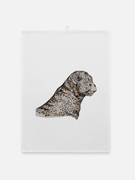 Leopard - Organic Geschirrtuch - Weiß - Vorne