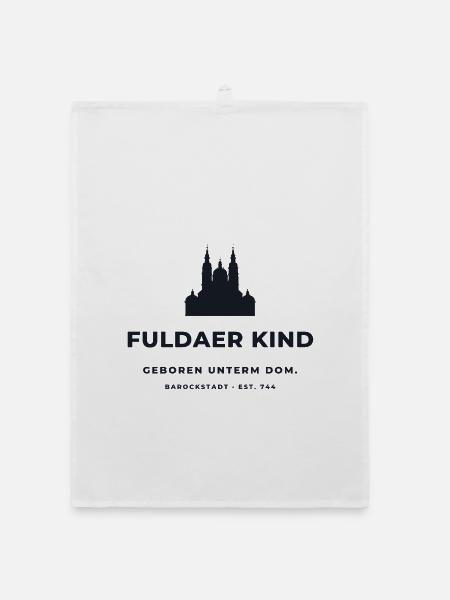 Fuldaer Kind – Domstadt Fulda seit 744 - Organic Geschirrtuch - Weiß