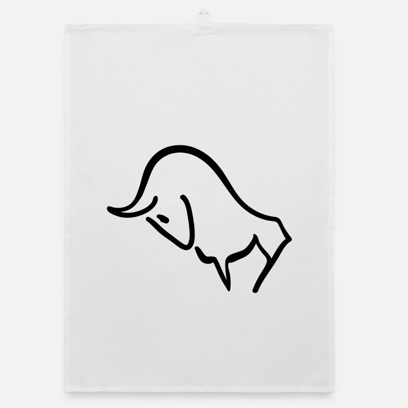 charging bull Organic dish towel