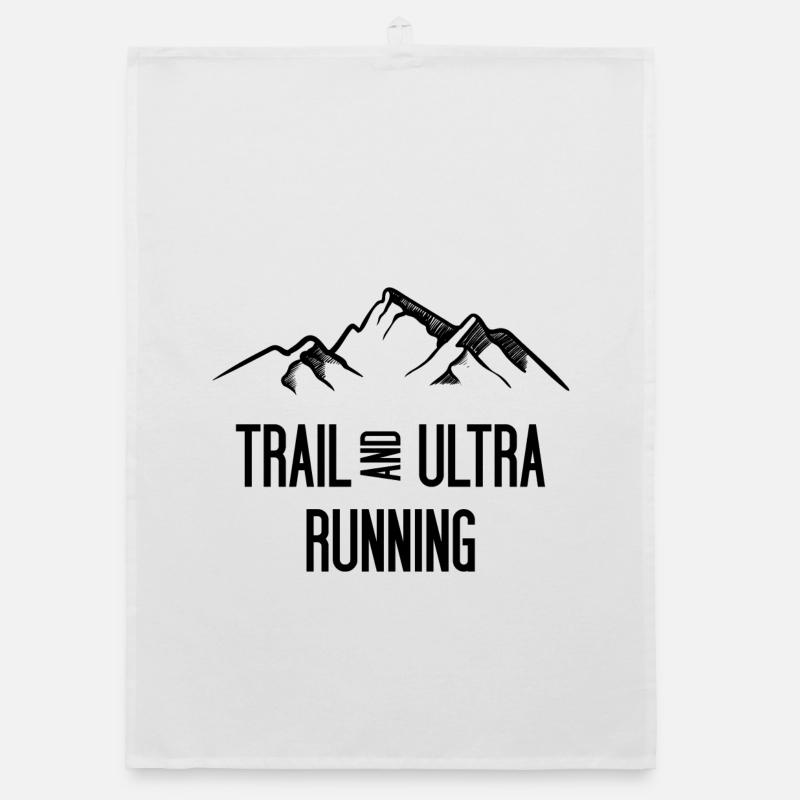 Trail Running und Ultra Running - Organic Geschirrtuch - Weiß