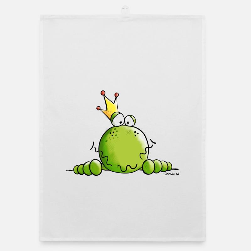 Frosch mit Krone Organic Geschirrtuch
