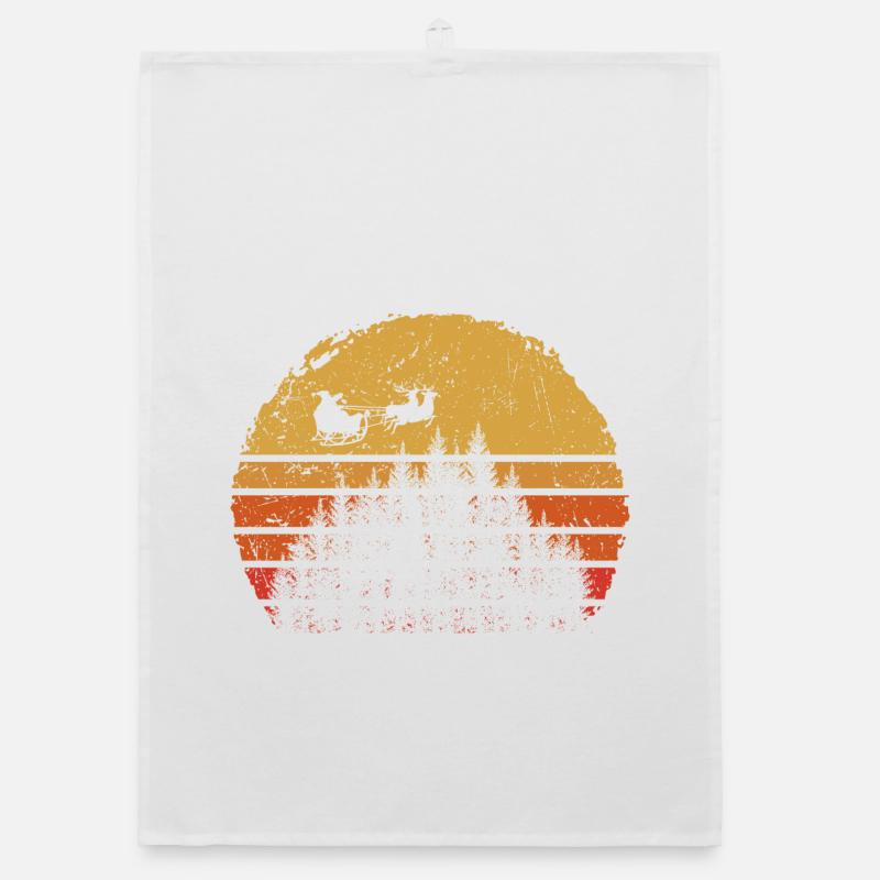 Desert Sunset Camel Silhouette Organic dish towel