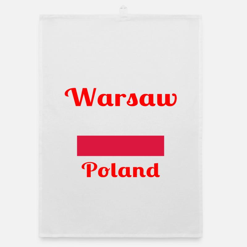 Varsovie, Pologne - Imprimés élégants Torchon bio