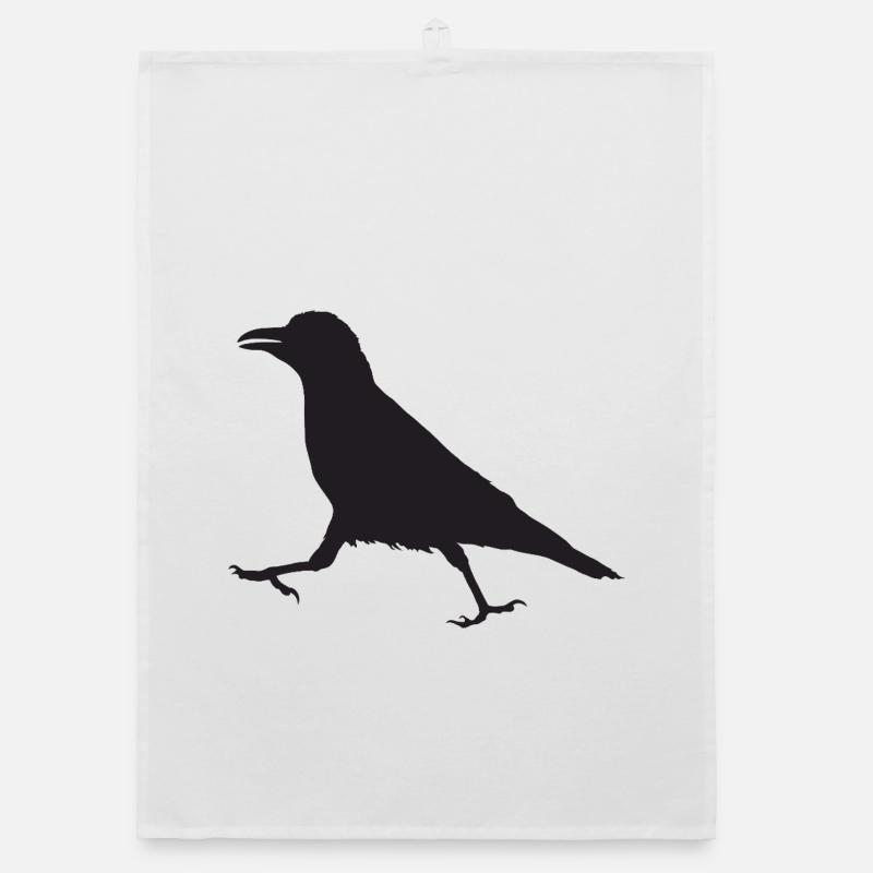 Corbeau I - Torchon bio - blanc