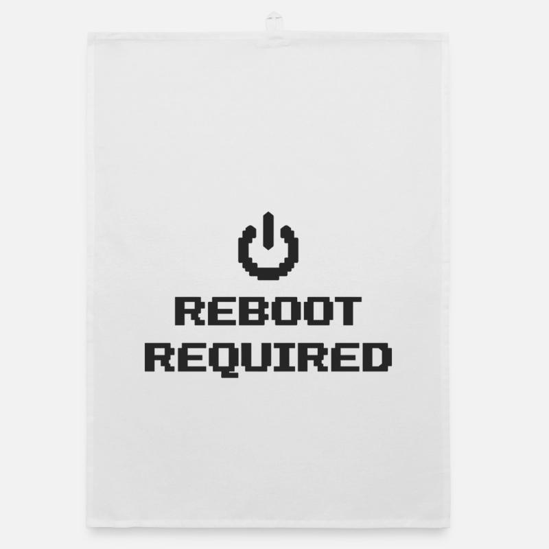 REBOOT REQUIRED Neustart Erforderlich Organic Geschirrtuch