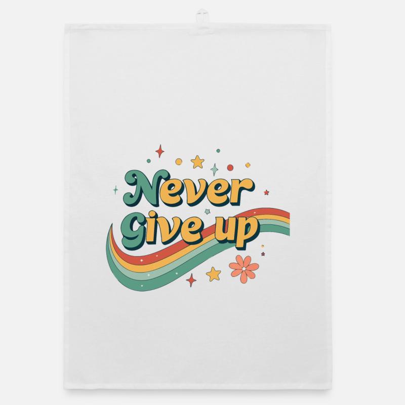 Rainbow Retro Perseverance Organic dish towel