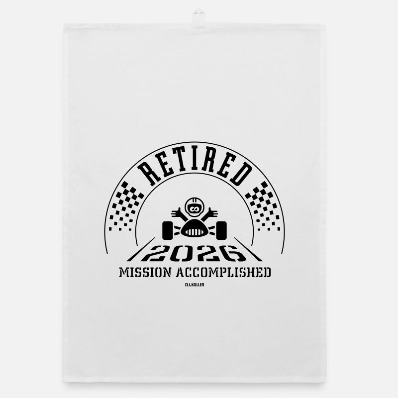 Retired 2026 – Mission Accomplished (Retiree / B) Organic dish towel