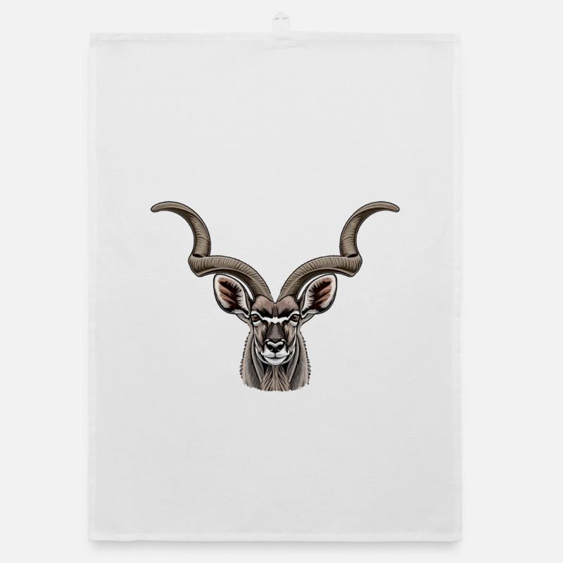 Kudu antelope Organic dish towel