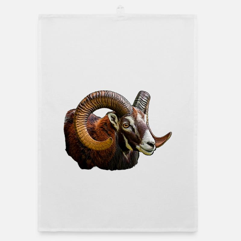 Mouflon Head Organic dish towel
