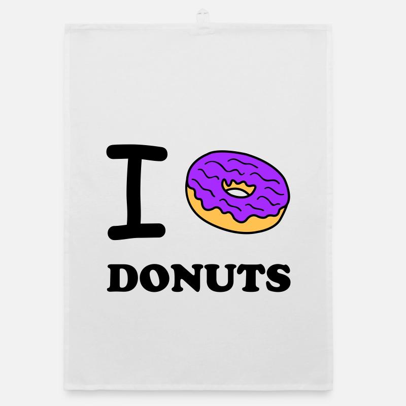 I Love Donuts Organic Geschirrtuch