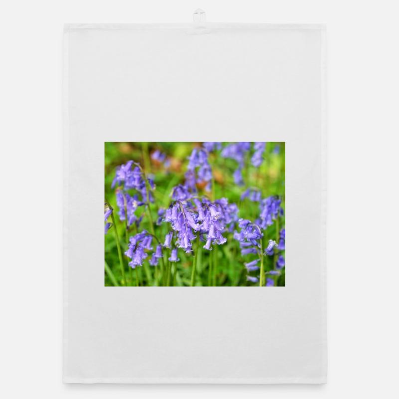 Bluebell - Violet Spring Bloom Organic dish towel