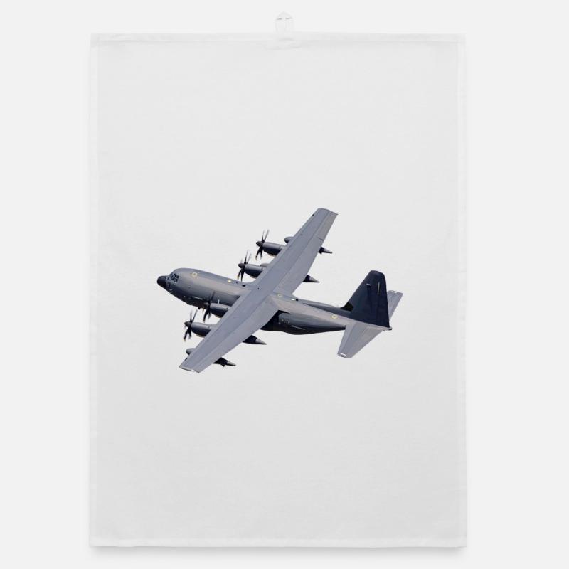 C-130 Grey Silhouette Organic dish towel