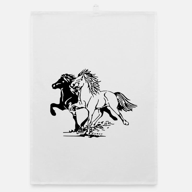 Wild Pferde Organic Geschirrtuch