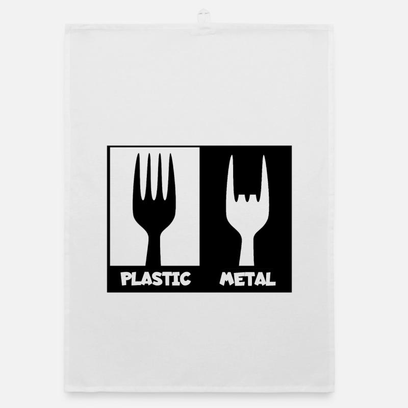 Kunststoff versus Schwermetall. Metal, Hard Rock # Organic Geschirrtuch
