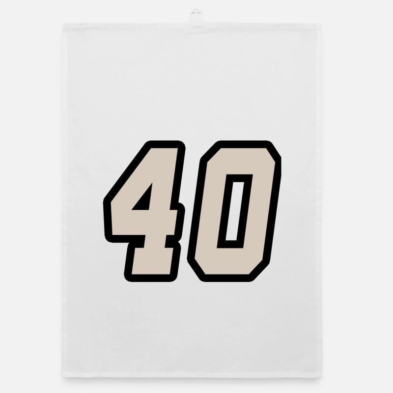 Nummer vierzig 40 Organic Geschirrtuch