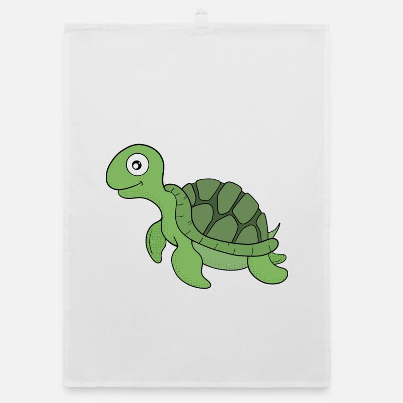 A friendly turtle Organic dish towel