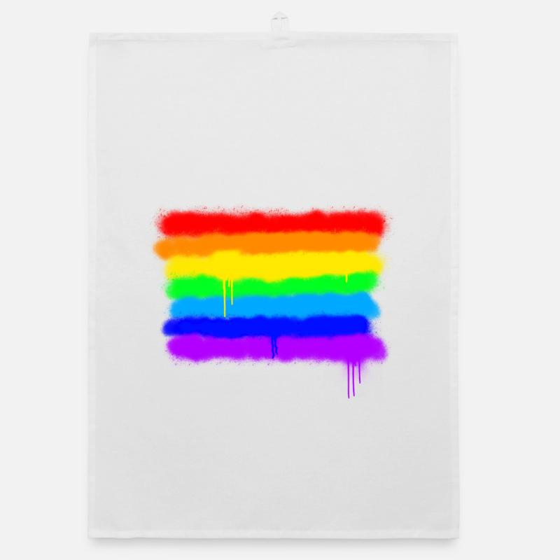 Pride Rainbow Colours / RGB Graffiti Organic Geschirrtuch