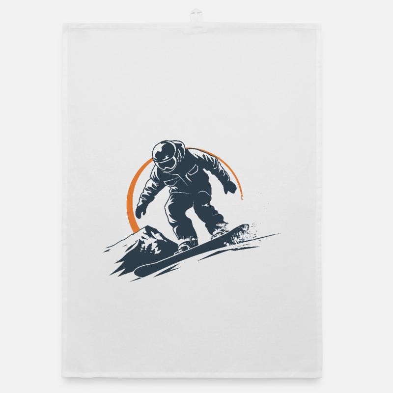 Graphique du snowboarder Torchon bio