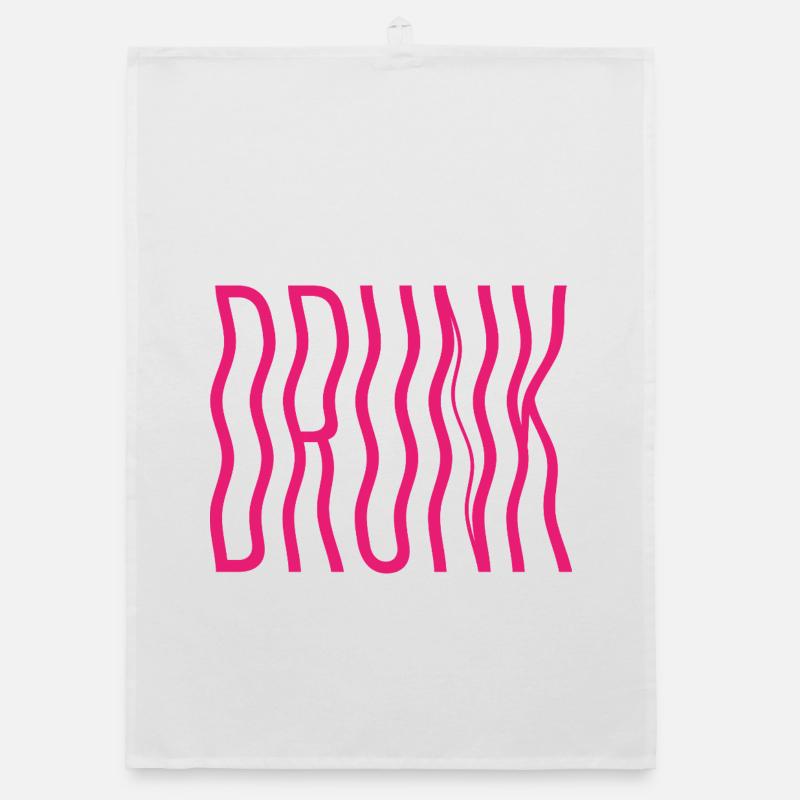 Drunk – Distorted Party Vibe Organic dish towel