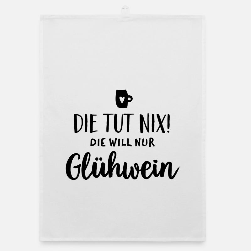 She doesn't do anything mulled wine Christmas Organic dish towel