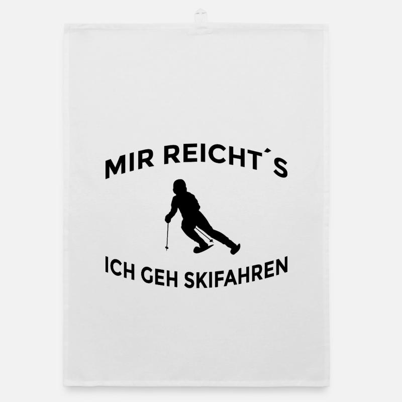 I've had enough, I'm going skiing Organic dish towel